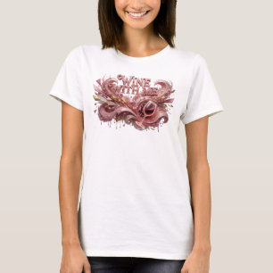 Catchy Pink WINE WITH ME Text Design T-Shirt