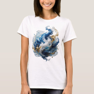 Catchy Silver ABSTRACT ART Artistic Motif T-Shirt