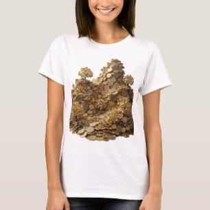 Catchy Silver ABSTRACT ART Graphic Design T-Shirt