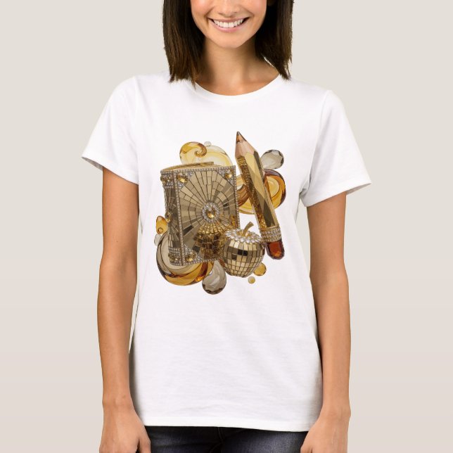Catchy Silver ABSTRACT ART Graphic Design v2 T-Shirt (Front)