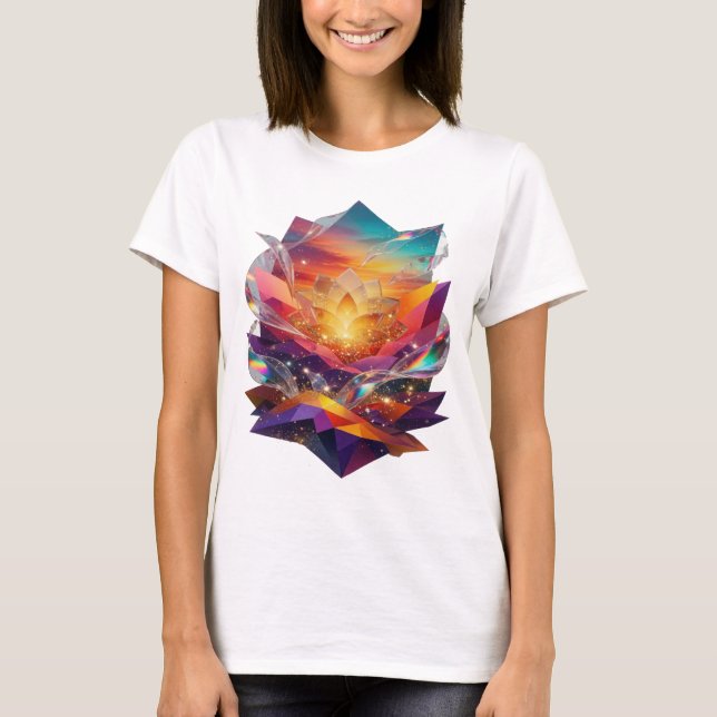 Catchy Silver ABSTRACT ART Statement Tee v2 (Front)
