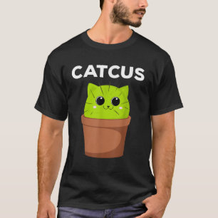Catcus Funny Cat Pun Gift for Cat Moms Cactus T-Shirt