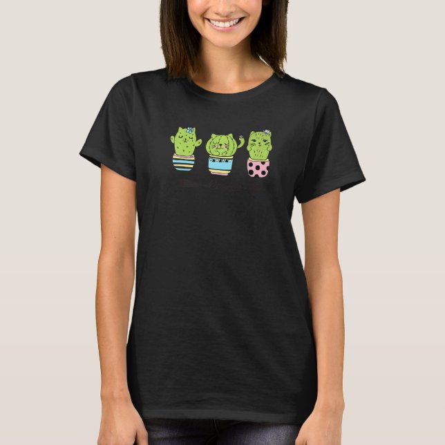 Catcus Women Mens Cactus Cat Plant Catus Plant 2 T-Shirt (Front)