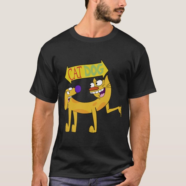 CATDOG Cartoon T-Shirt (Front)