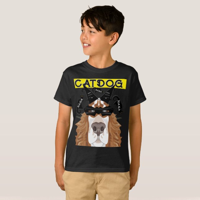 Catdog NANA NANA NANA Superhero  T-Shirt (Front Full)