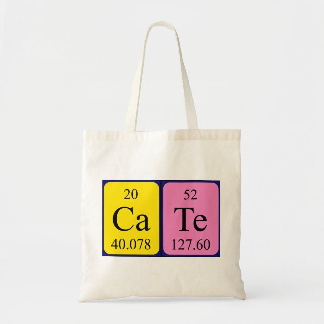 Cate periodic table name tote bag (Front)