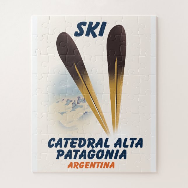 Catedral Alta Patagonia, Argentina ski poster Jigsaw Puzzle (Vertical)