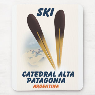 Catedral Alta Patagonia, Argentina ski poster Mouse Mat