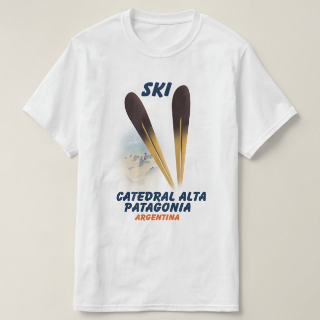 Catedral Alta Patagonia, Argentina ski poster T-Shirt (Design Front)