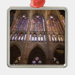 Catedral de Leon, interior stained glass windows 2 Metal Tree Decoration