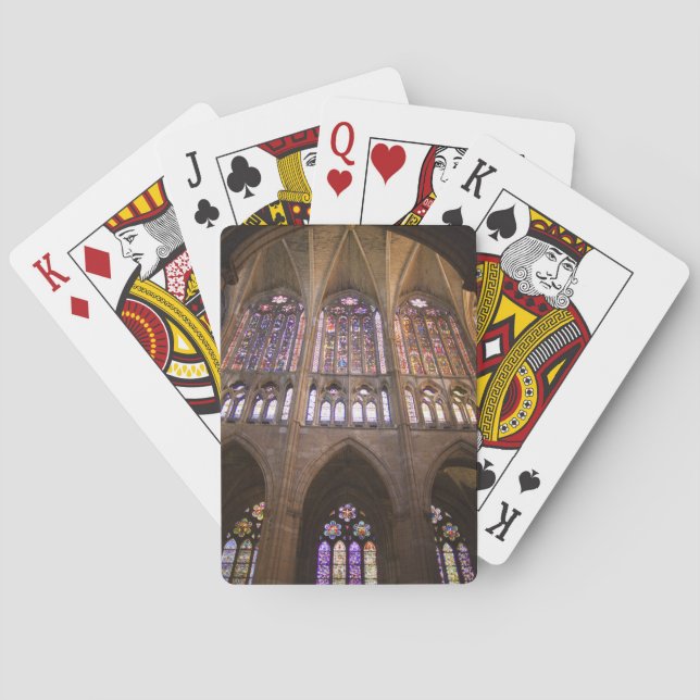 Catedral de Leon, interior stained glass windows Playing Cards (Back)