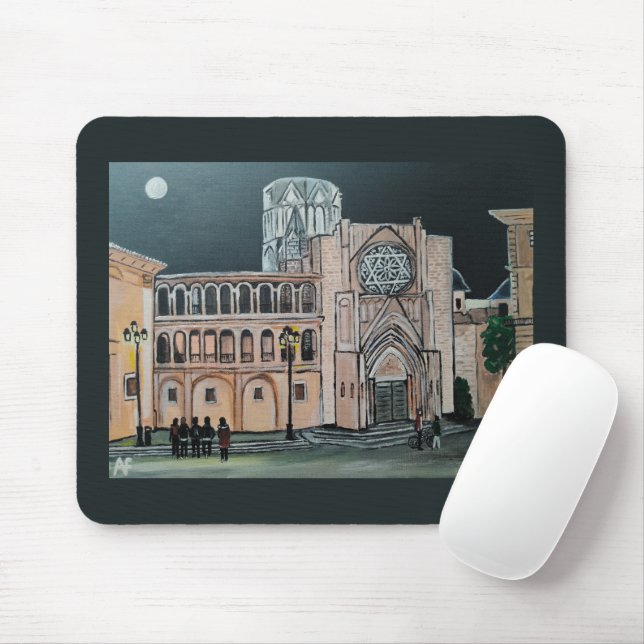 Catedral de Santa María Painting by Alfred Fox Mouse Mat (With Mouse)