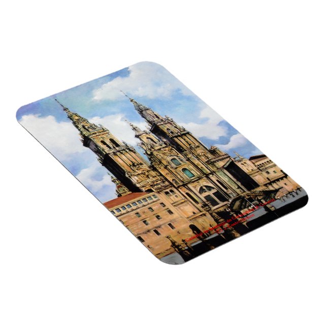 Catedral de Santiago de Compostela (A Coruña) Magnet (Right Side)