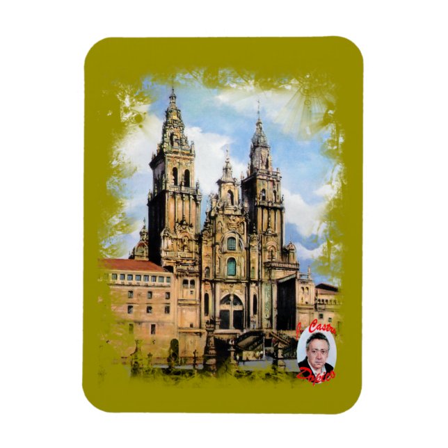 Catedral de Santiago de Compostela (A Coruña) Magnet (Vertical)