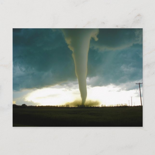 Category F5 Tornado Approaching Elie Manitoba Postcard (Front)