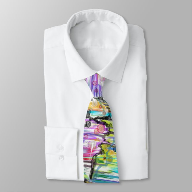 CATEGORY FIVES SWIRLING ABSTRACT ART DESIGN TIE (Tied)