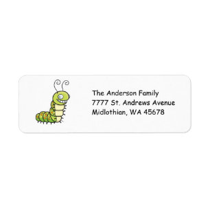 Catepillar Return Address Label
