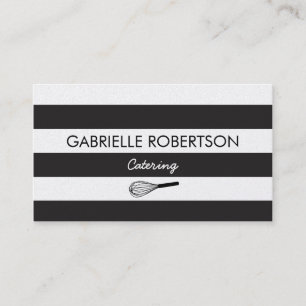 Caterer business card, gold paper card