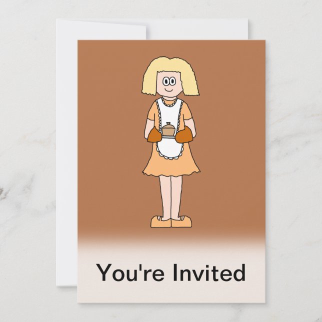 Caterer with Hot Soup. Invitation (Front)