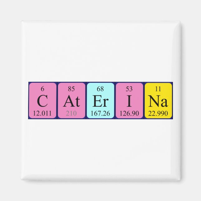Caterina periodic table name magnet (Front)