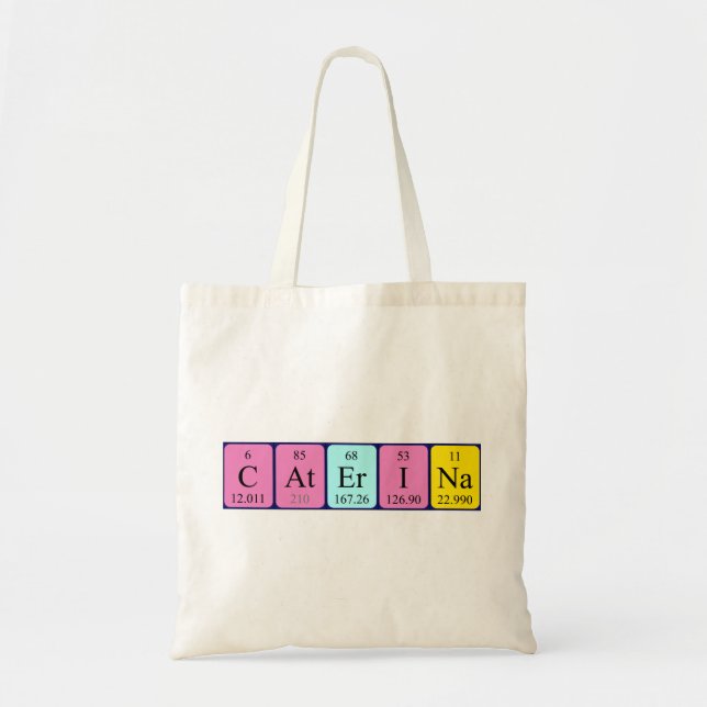 Caterina periodic table name tote bag (Front)