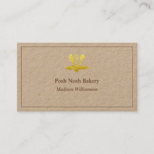 Catering Bakery Pastry Chef  Kraft Paper Business Card