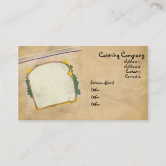 Catering business card