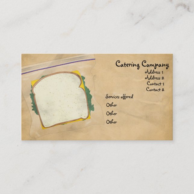 Catering business card (Front)