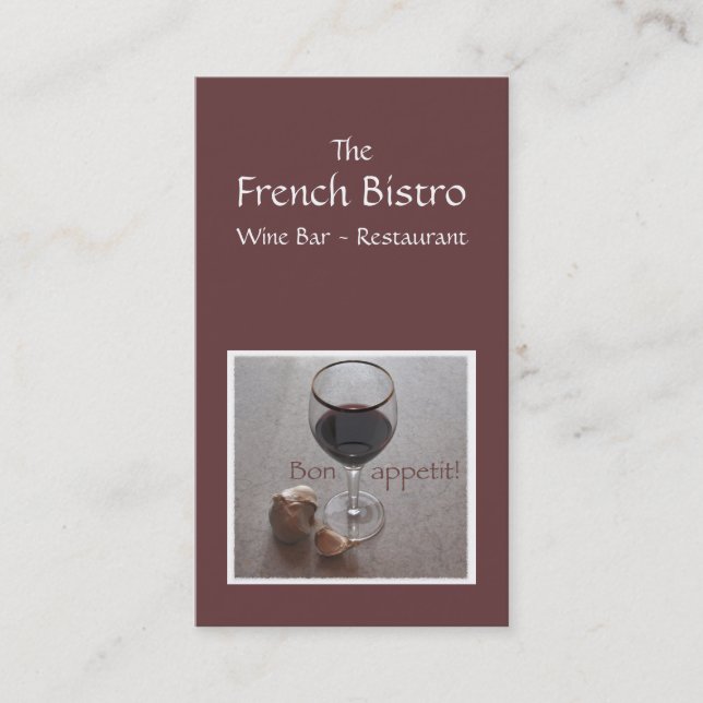 Catering business card (Front)