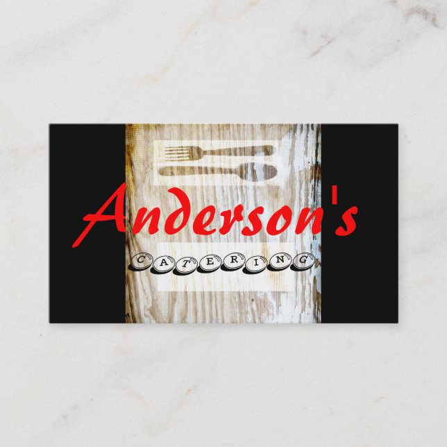 catering business card template customisable (Front)