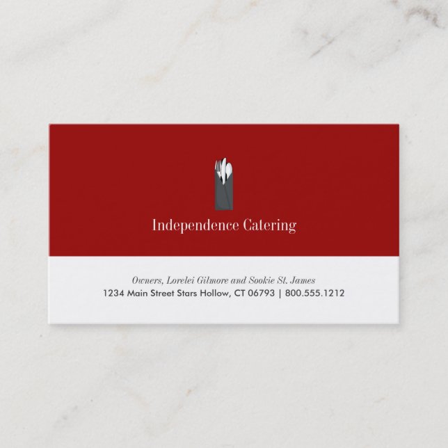 Catering Business Cards (Front)