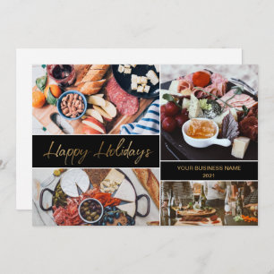 Catering business Photo Collage Happy Holidays Holiday Card