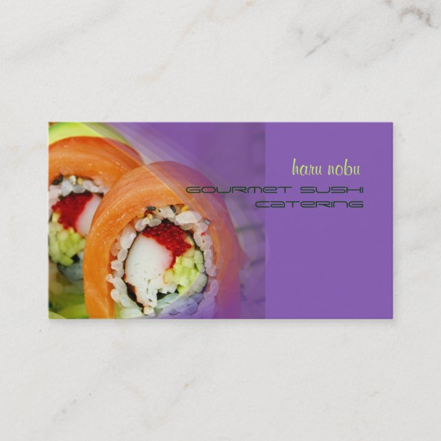 Catering business, photo template business card (Front)