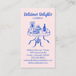 Catering Chef Event Planning Food Prep CUSTOM Business Card