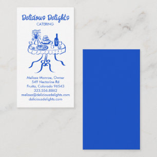 Catering Chef Event Planning Food Prep CUSTOM Business Card