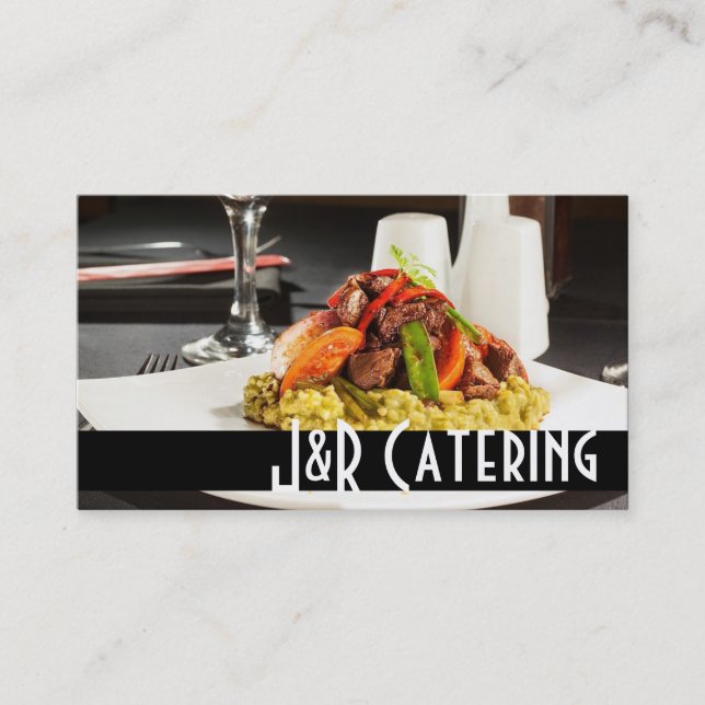 Catering Chef Wedding Planner Food Restaurant Business Card (Front)