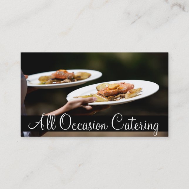 Catering Chef Wedding Planner Food Restaurant Business Card (Front)