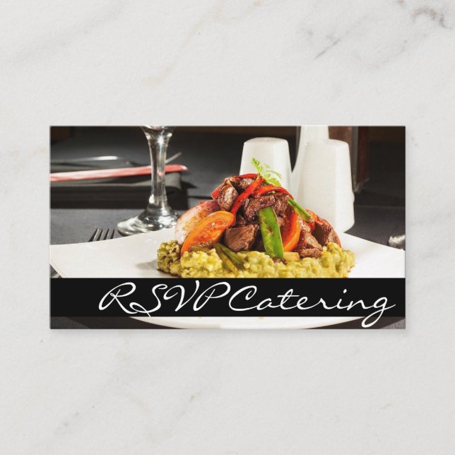 Catering Chef Wedding Planner Food Restaurant Enclosure Card (Front)