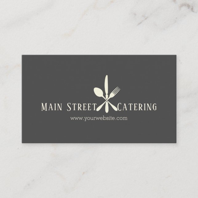 Catering Company Professional Chef Business Card (Front)