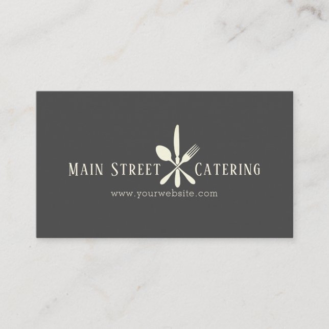 Catering Company Professional Chef Business Card (Front)
