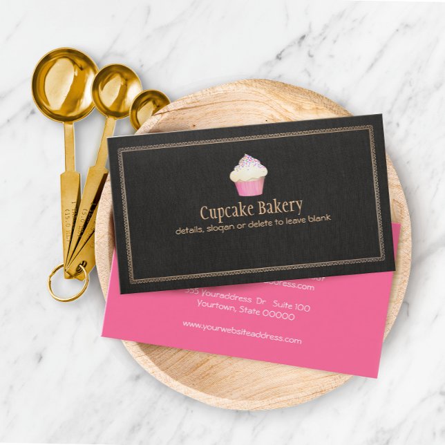 Catering Cupcake Bakery Pastry Chef Business Card (Creator Uploaded)