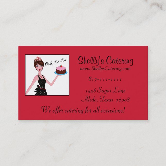 Catering DIVA Business Cards  (Front)