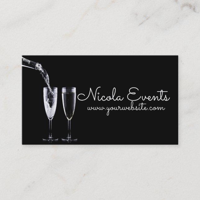 Catering Event Planner Business Card (Front)