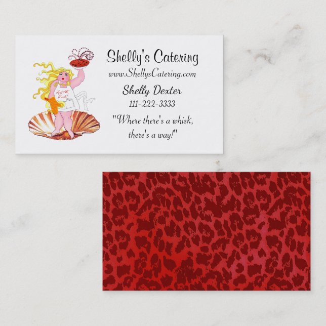 "Catering, Event Planning" DIVA Business Cards (Front/Back)