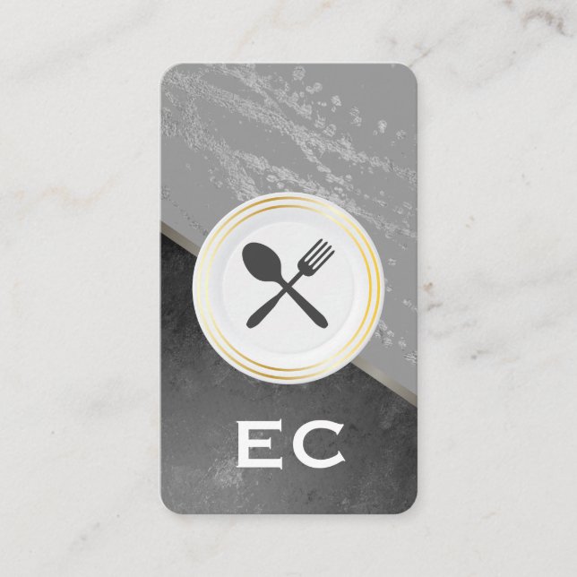 Catering Events Restaurant Business Card (Front)