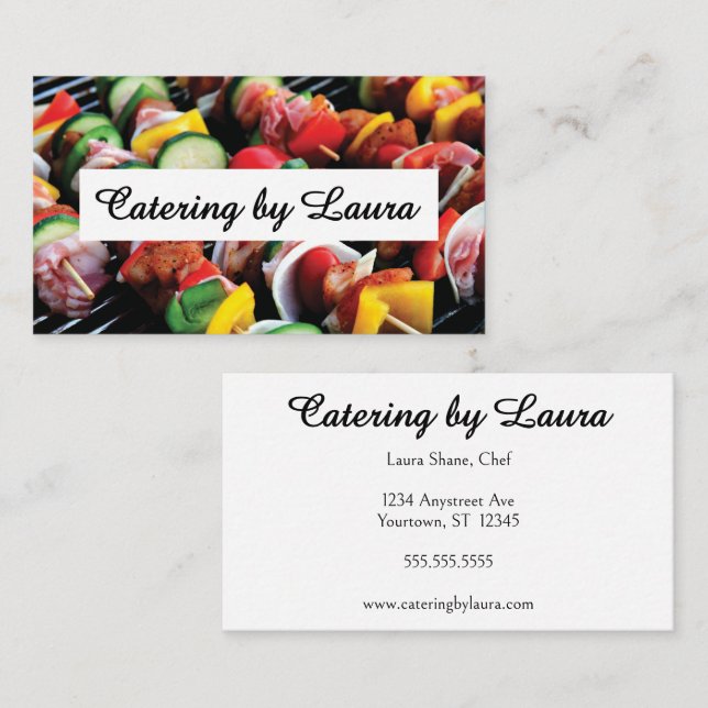 Catering Food Service Restaurant Cafe Bistro Business Card (Front/Back)