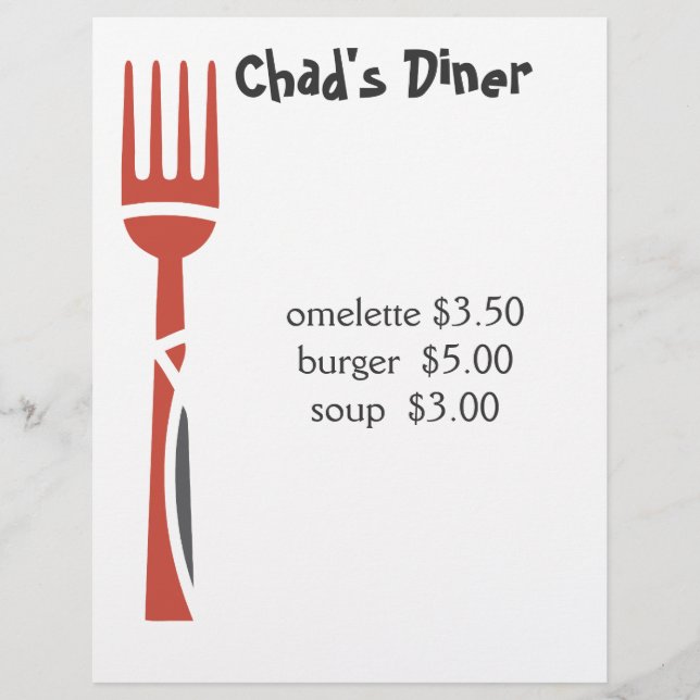 Catering menu (Front)