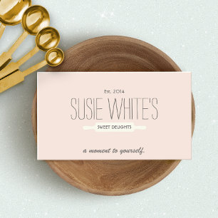 Catering Pastry Chef Rolling Pin Cute Retro Bakers Business Card