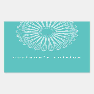 Catering Pastry Chef Whisk Logo Bakery Rectangular Sticker