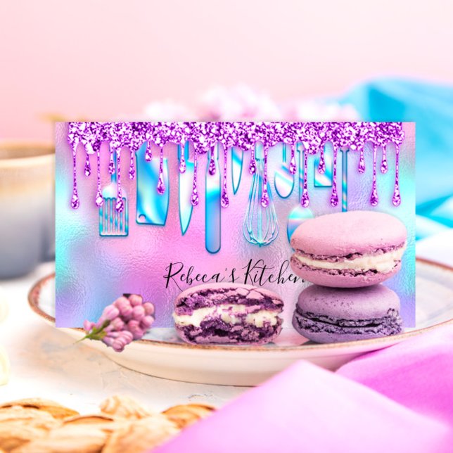 Catering Personal Chef Kitchen Knifes Holographic Business Card (Creator Uploaded)